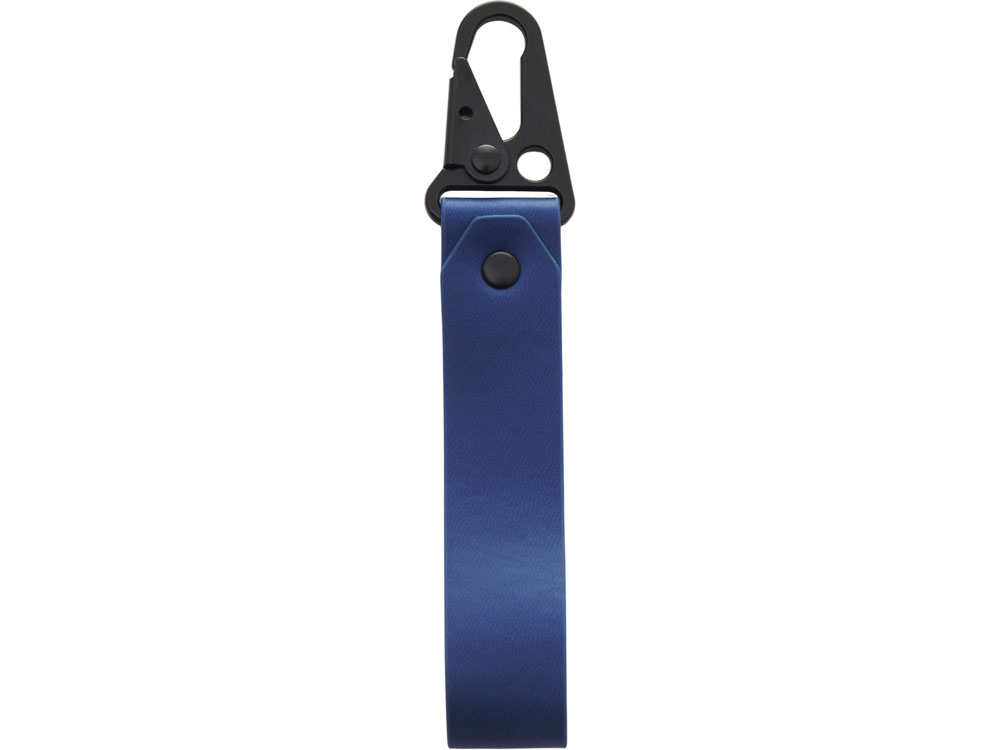 Брелок-ремувка из эко-кожи с карабином Domino, темно-синий