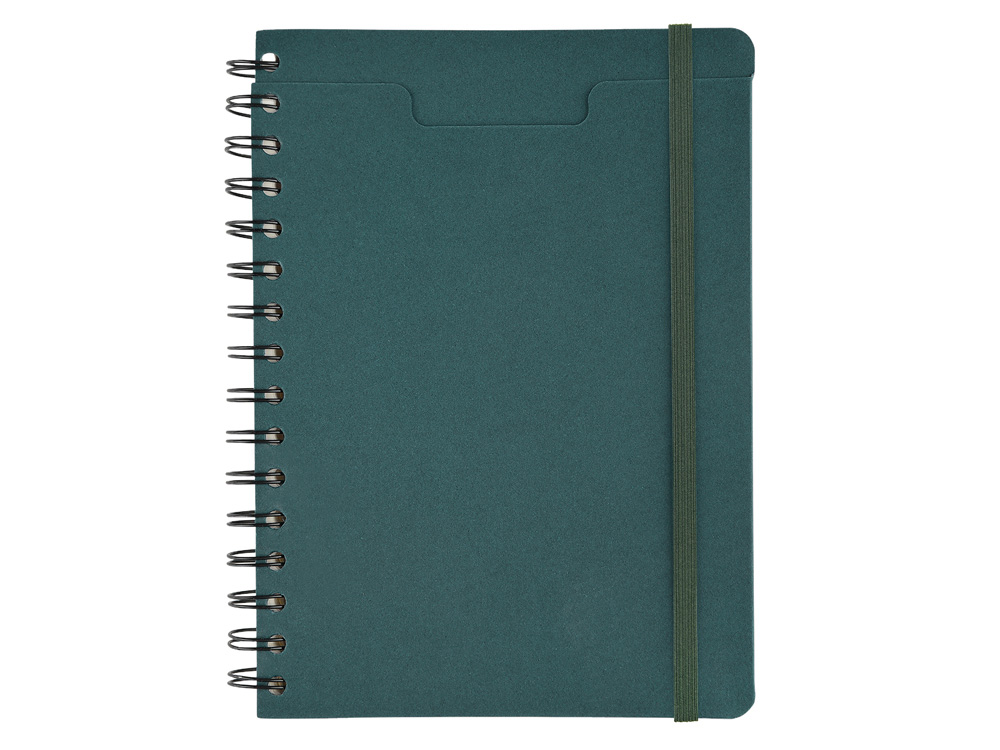 Ежедневник недатированный на гребне А5 Pragmatic, темно-зеленый