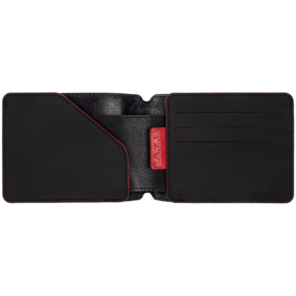 Портмоне Arrival, черное с красным