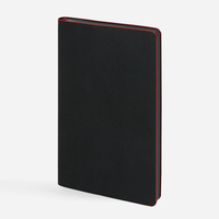 Ежедневник Trait, недатированный, черный с красным