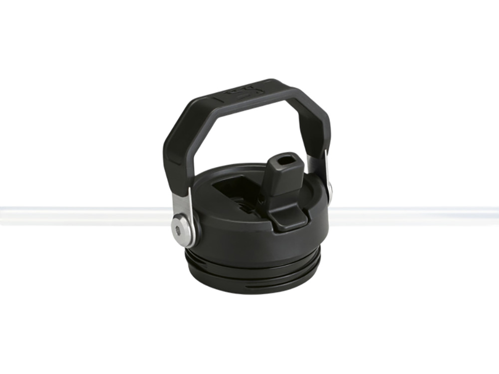 Бутылка для воды объемом 1,06 литра с откидной трубочкой Stanley IceFlow™ 2.0 - сплошной черный