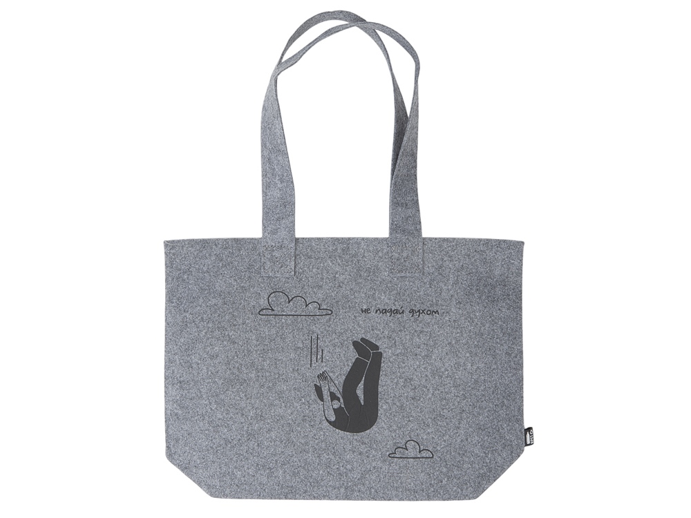 Сумка-шоппер Stratum фетровая с термотрансфером