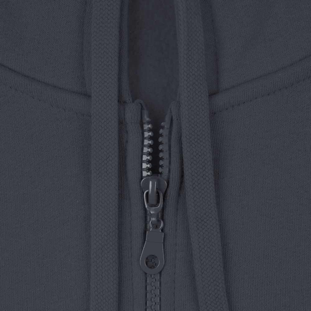 Толстовка на молнии с капюшоном Siverga Heavy 2.0, темно-серая (графит)