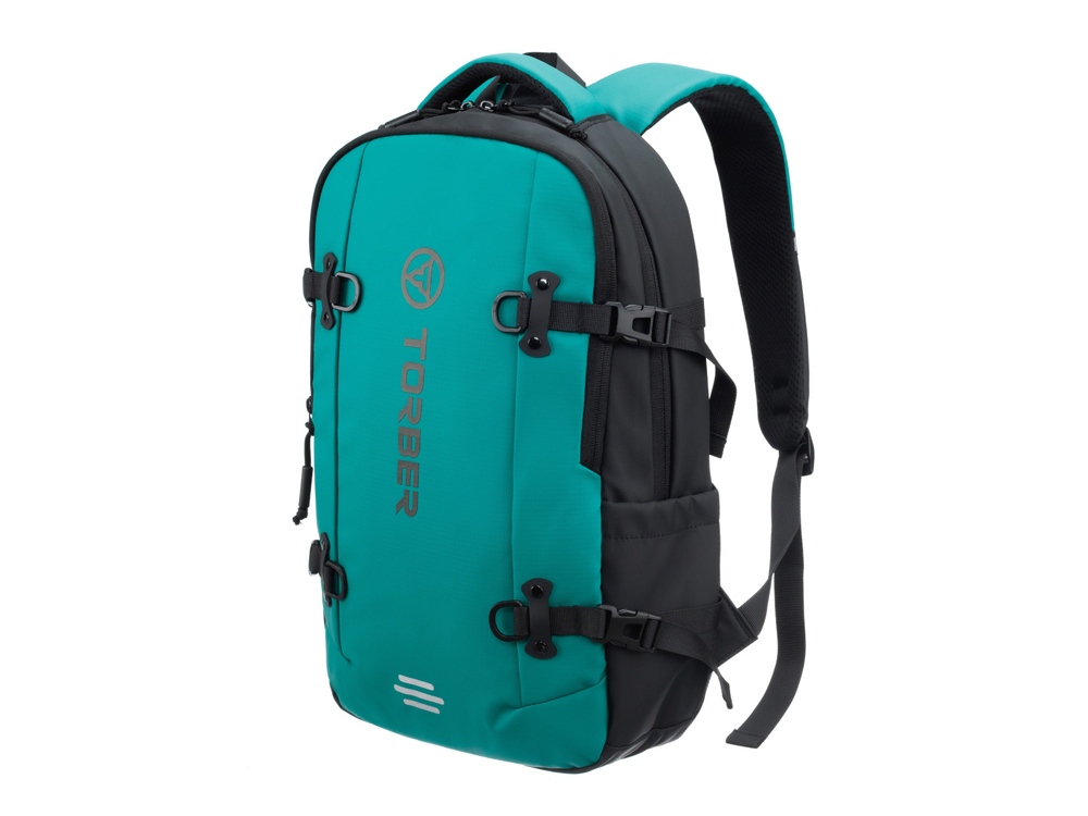 Рюкзак спортивный TORBER Xtreme 18, зелёный/чёрный, 31 х 12 х 46 см, 17л