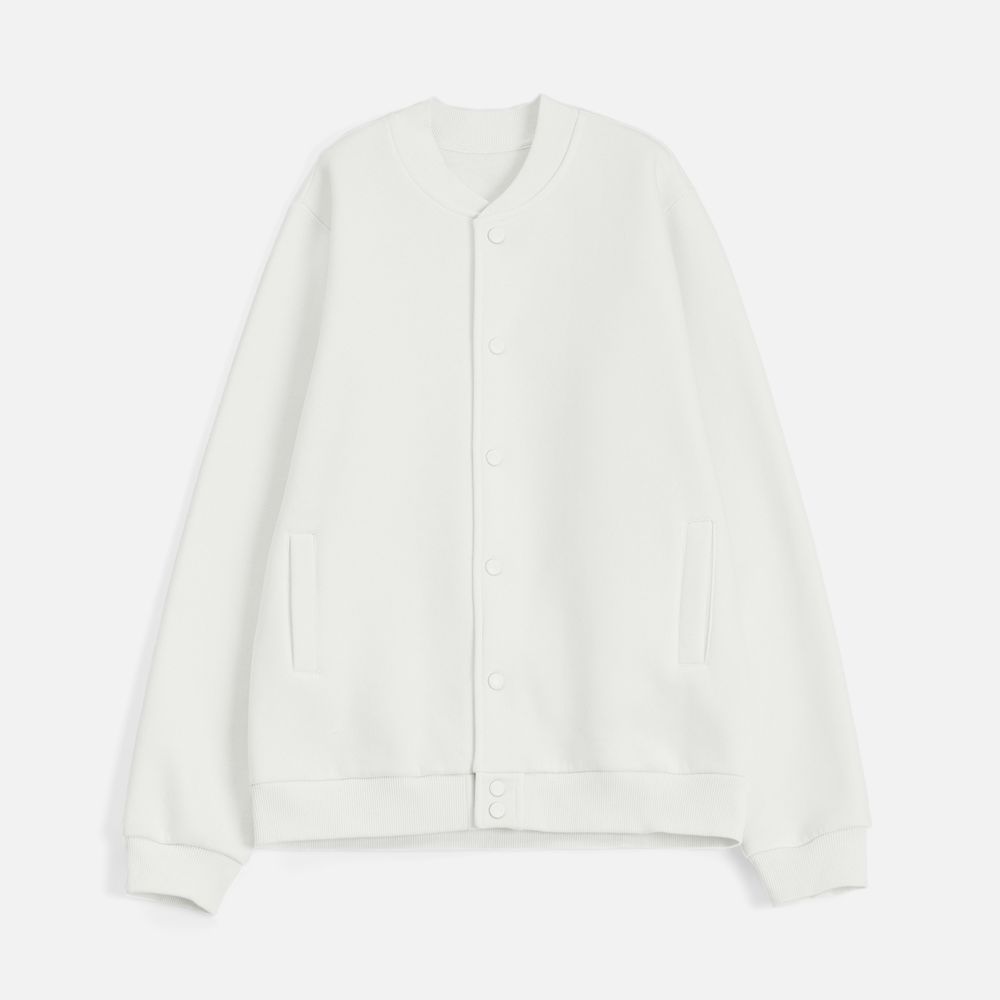 Бомбер унисекс AtmosWear, молочно-белый