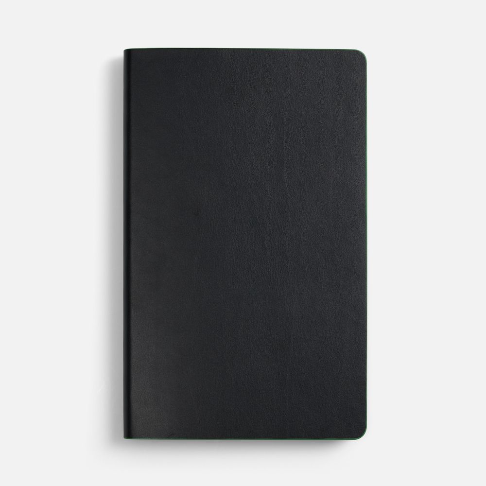 Ежедневник Trait, недатированный, черный с зеленым