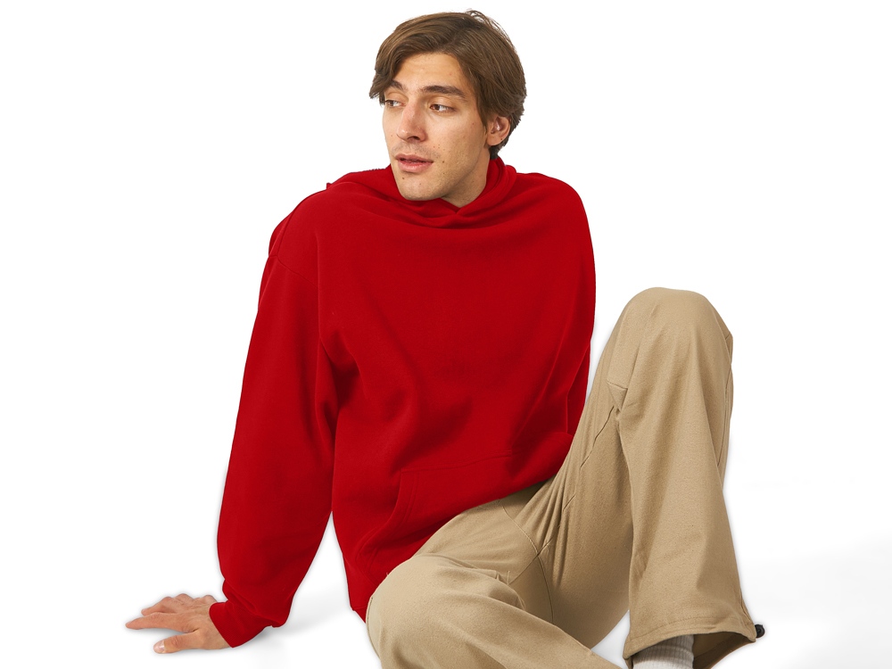 Толстовка с капюшоном оверсайз Berlin унисекс, красный