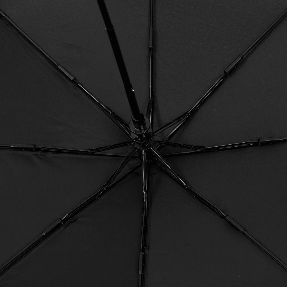 Зонт складной Edgeline, черный с желтым