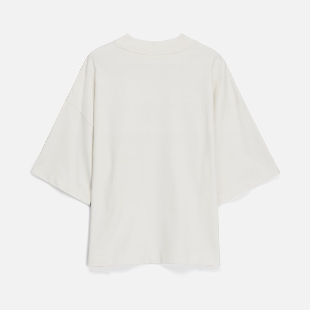 Футболка оверсайз унисекс T9, молочно-белая