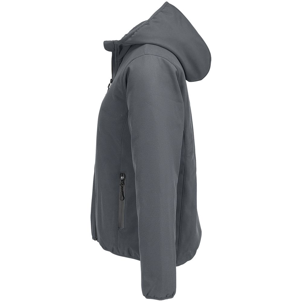 Куртка софтшелл с капюшоном женская Falcon Women, темно-серая