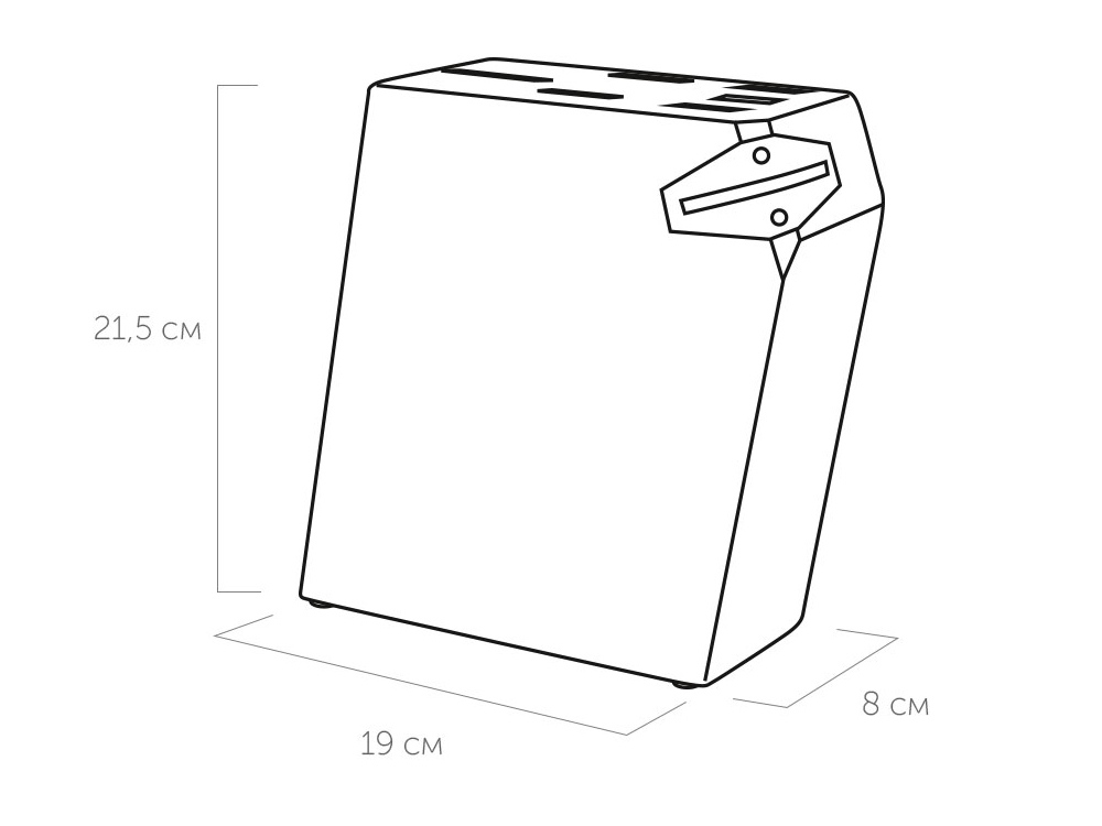 Набор из 5 кухонных ножей, ножниц и блока для ножей с ножеточкой URSA