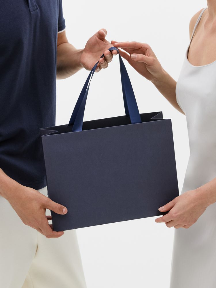 Пакет бумажный Manilla M, синий