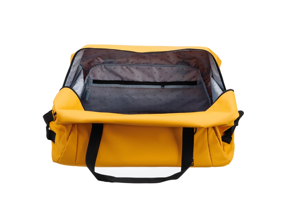 Сумка дорожная TORBER MOBI, желтая, полиэстер 900D с PU покрытием, 65 х 37 х 34 см