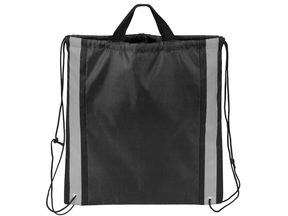 Рюкзак-мешок Savy со светоотражающими полосами по бокам, черный